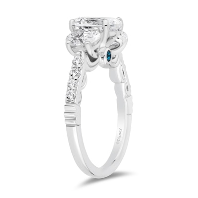 Enchanted Star Cinderella 2.75 CT. T.W. Oval Certified Lab-Created Diamond Engagement Ring in 14K White Gold (F/VS2)