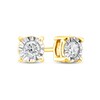 Thumbnail Image 1 of 0.38 CT. T.W. Diamond Miracle Frame Solitaire Stud Earrings in 10K Gold (J/I3)