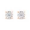 0.38 CT. T.W. Diamond Miracle Frame Solitaire Stud Earrings in 10K Rose Gold (J/I3)