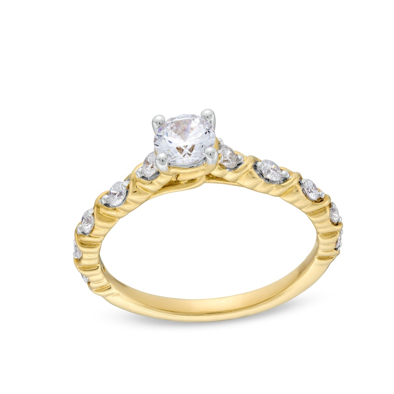 0.75 CT. T.W. Diamond "XO" Alternating Shank Engagement Ring in 10K Gold|Peoples Jewellers