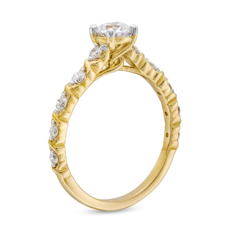 0.75 CT. T.W. Diamond "XO" Alternating Shank Engagement Ring in 10K Gold