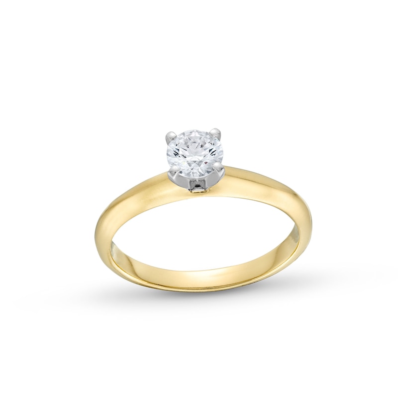 0.50 CT. Certified Diamond Solitaire Engagement Ring in 14K Gold (J/I2)