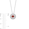 Unstoppable Love™ 4.5mm Garnet and White Lab-Created Sapphire Double Open Frame Pendant in Sterling Silver