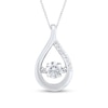 Thumbnail Image 0 of Unstoppable Love™ 4.5mm White Lab-Created Sapphire Teardrop Pendant in Sterling Silver