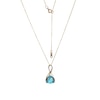 Thumbnail Image 1 of 10.0mm Trillion-Cut London Blue Topaz Solitaire Infinity Loop Pendant in 10K Gold