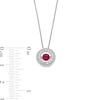 Thumbnail Image 3 of Unstoppable Love™ 4.5mm Lab-Created Ruby and White Lab-Created Sapphire Double Open Frame Pendant in Sterling Silver