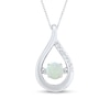 Thumbnail Image 0 of Unstoppable Love™ 4.0mm Lab-Created Opal and White Lab-Created Sapphire Teardrop Pendant in Sterling Silver