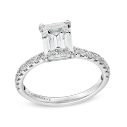 TRUE Lab-Created Diamonds by Vera Wang Love 2.23 CT. T.W. Emerald-Cut Engagement Ring in 14K White Gold (F/VS2)