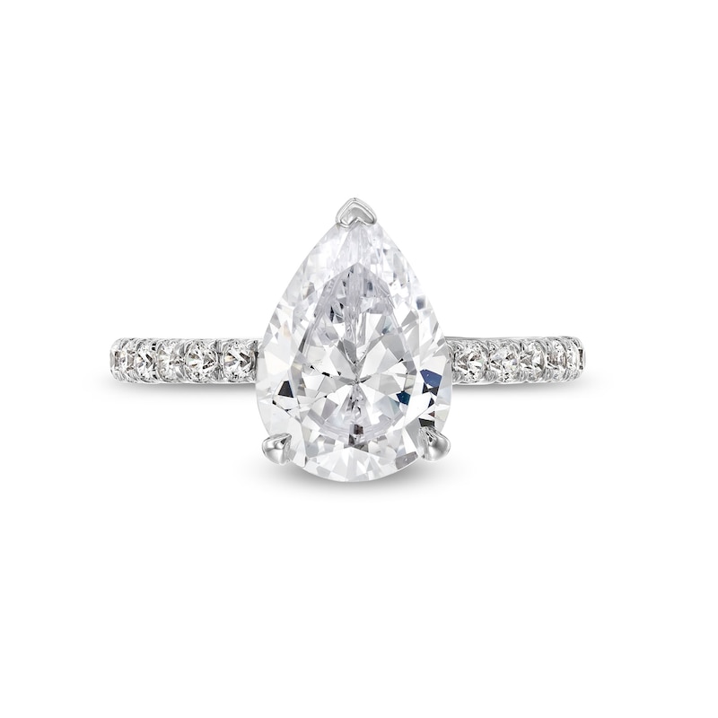 TRUE Lab-Created Diamonds by Vera Wang Love 2.23 CT. T.W. Pear-Shaped Engagement Ring in 14K White Gold (F/VS2)|Peoples Jewellers