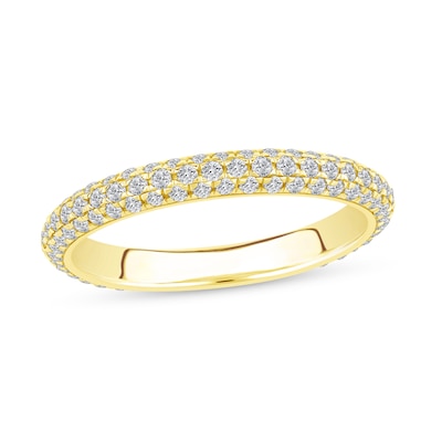 0.75 CT. T.W. Certified Lab-Created Diamond Triple Row Anniversary Band in 14K Gold (F/VS2