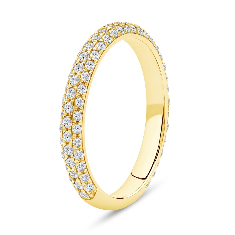 0.75 CT. T.W. Certified Lab-Created Diamond Triple Row Anniversary Band in 14K Gold (F/VS2)|Peoples Jewellers