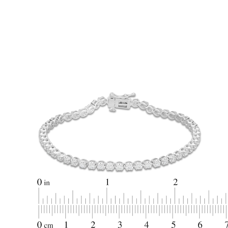 2.00 CT. T.W. Certified Lab-Created Diamond Bubbles Tennis Bracelet in Sterling Silver (I/SI2)