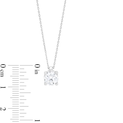 CT. Certified Lab-Created Diamond Solitaire Pendant in Sterling Silver (I/SI2