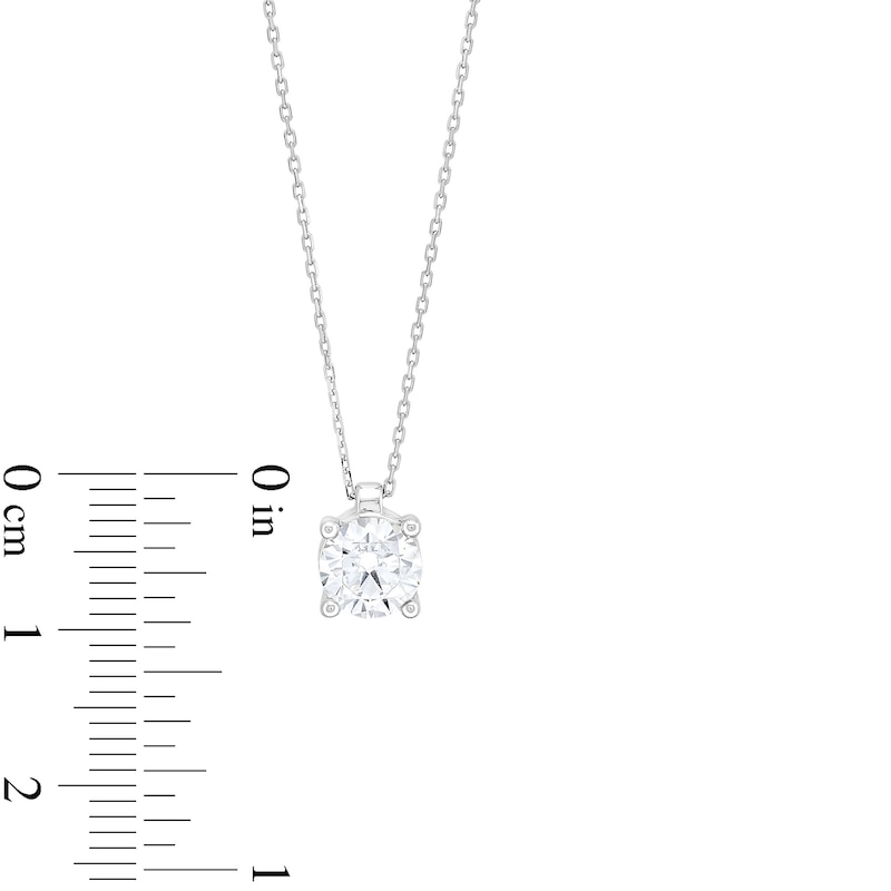 CT. Certified Lab-Created Diamond Solitaire Pendant in Sterling Silver (I/SI2)|Peoples Jewellers