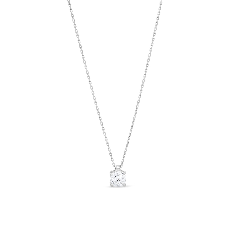 1.00 CT. Certified Lab-Created Diamond Solitaire Pendant in Sterling Silver (I/SI2)