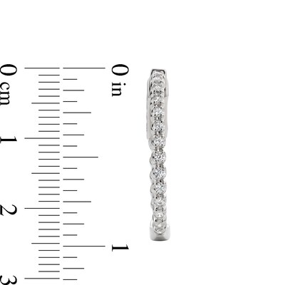 0.50 CT. T.W. Certified Lab-Created Diamond Inside-Out Hoop Earrings in Sterling Silver (I/SI2)