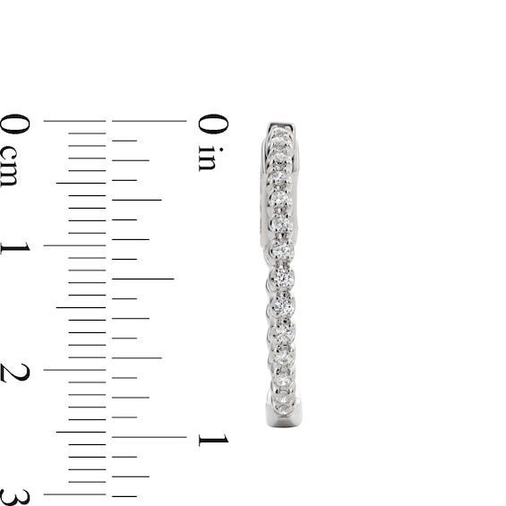 0.50 CT. T.W. Certified Lab-Created Diamond Inside-Out Hoop Earrings in Sterling Silver (I/SI2)