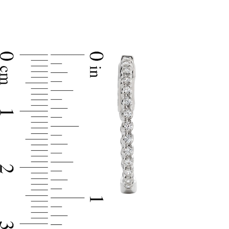 0.50 CT. T.W. Certified Lab-Created Diamond Inside-Out Hoop Earrings in Sterling Silver (I/SI2)|Peoples Jewellers