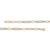 Thumbnail Image 2 of 0.45 CT. T.W. Diamond Paper Clip Chain Bracelet in 14K Gold - 7.5"