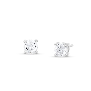 CT. T.W. Certified Lab-Created Diamond Solitaire Stud Earrings in Sterling Silver (I/SI2