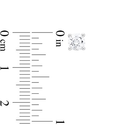 CT. T.W. Certified Lab-Created Diamond Solitaire Stud Earrings in Sterling Silver (I/SI2