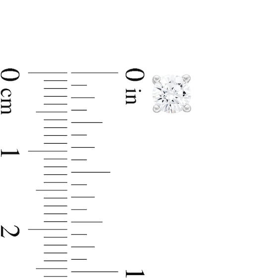 CT. T.W. Certified Lab-Created Diamond Solitaire Stud Earrings in Sterling Silver (I/SI2