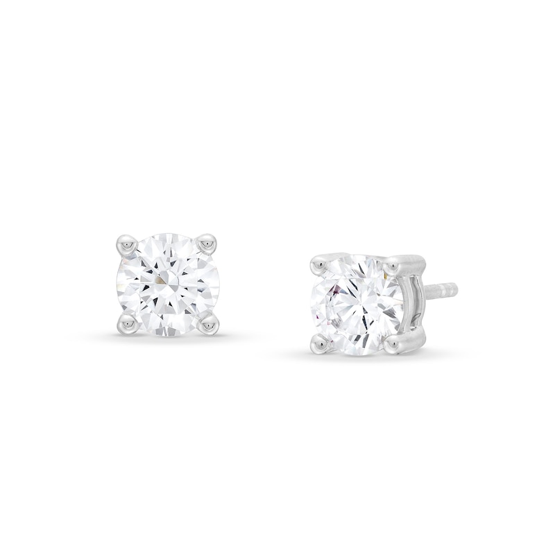 1.50 CT. T.W. Certified Lab-Created Diamond Solitaire Stud Earrings in Sterling Silver (I/SI2)