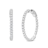 1.00 CT. T.W. Certified Lab-Created Diamond Bubbles Inside-Out Hoop Earrings in Sterling Silver (I/SI2)