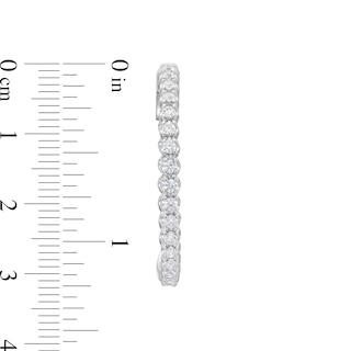 1.00 CT. T.W. Certified Lab-Created Diamond Bubbles Inside-Out Hoop Earrings in Sterling Silver (I/SI2)