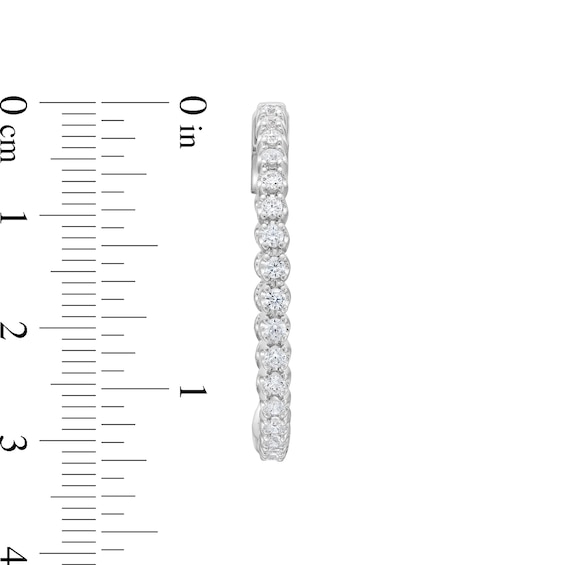 1.00 CT. T.W. Certified Lab-Created Diamond Bubbles Inside-Out Hoop Earrings in Sterling Silver (I/SI2)