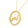 Thumbnail Image 1 of Arabic "My Mother" Open Circle Pendant in 10K Gold