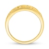 Chinese "Mother and Daughter" Open Rectangle Ring in 10K Gold