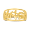 Chinese "Mother and Daughter" Open Rectangle Ring in 10K Gold