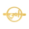 Thumbnail Image 2 of Arabic "My Mother" Open Circle Ring in 10K Gold - Size 7