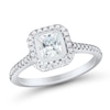 1.23 CT. T.W. Emerald-Cut Diamond Octagon Frame Engagement Ring in 14K White Gold