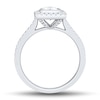 Thumbnail Image 2 of 1.23 CT. T.W. Emerald-Cut Diamond Octagon Frame Engagement Ring in 14K White Gold