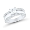 Thumbnail Image 0 of 1.45 CT. T.W. Princess-Cut Diamond Border Engagement Ring in 14K White Gold