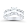 1.45 CT. T.W. Princess-Cut Diamond Border Engagement Ring in 14K White Gold