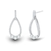 Thumbnail Image 0 of 0.45 CT. T.W. Diamond Teardrop Earrings in 10K White Gold