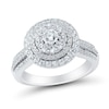 Thumbnail Image 0 of 0.95 CT. T.W. Diamond Triple Frame Multi-Row Engagement Ring in 10K White Gold