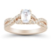 Thumbnail Image 1 of 1.23 CT. T.W. Emerald-Cut Diamond Twist Shank Engagement Ring in 14K Rose Gold