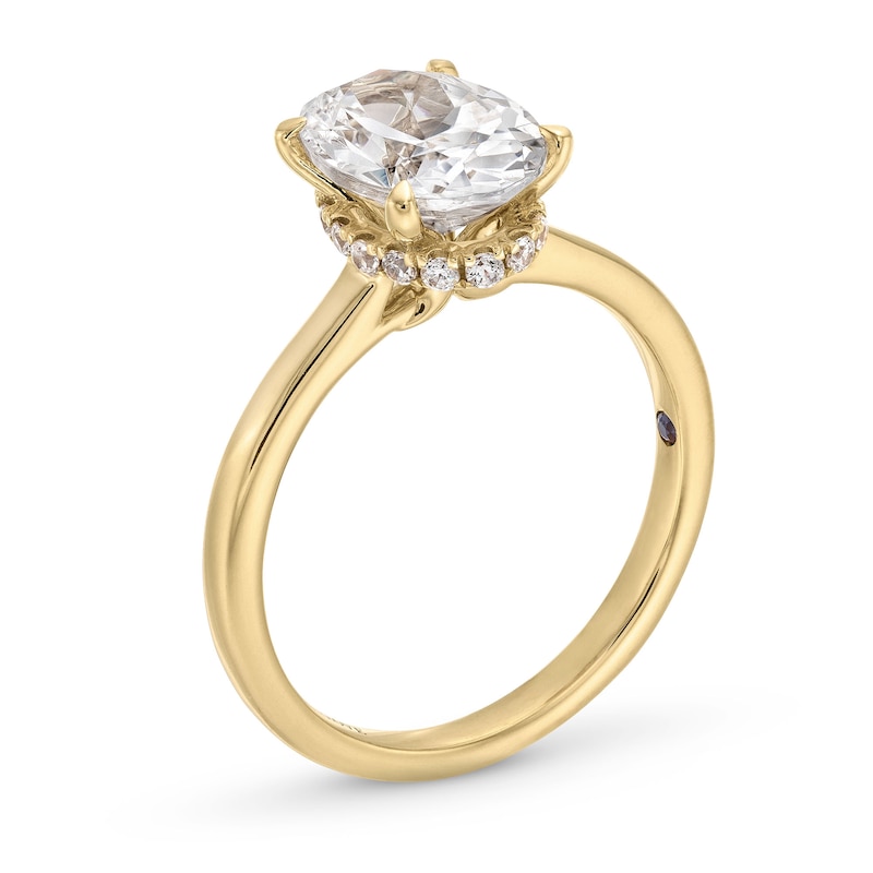 TRUE Lab-Created Diamonds by Vera Wang Love 2.08 CT. T.W. Oval Solitaire Engagement Ring in 14K Gold (F/VS2)