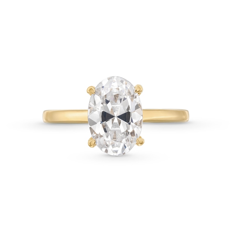 TRUE Lab-Created Diamonds by Vera Wang Love 2.08 CT. T.W. Oval Solitaire Engagement Ring in 14K Gold (F/VS2)