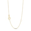 Thumbnail Image 2 of Green and White Jade Flower Bead Chain Necklace in 14K Gold