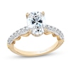 Enchanted Star Belle 2.30 CT. T.W. Oval Certified Lab-Created Diamond Engagement Ring in 14K Two-Tone Gold (F/VS2)