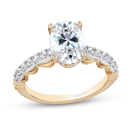 Enchanted Star Belle 2.30 CT. T.W. Oval Certified Lab-Created Diamond Engagement Ring in 14K Two-Tone Gold (F/VS2)