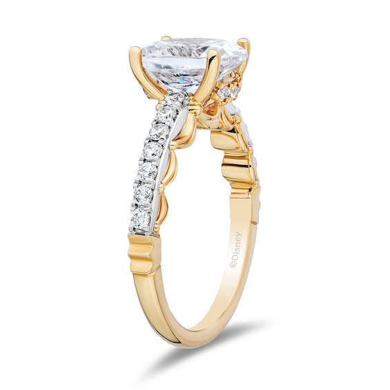 Enchanted Star Belle 2.30 CT. T.W. Oval Certified Lab-Created Diamond Engagement Ring in 14K Two-Tone Gold (F/VS2)