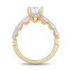 Enchanted Star Belle 2.30 CT. T.W. Oval Certified Lab-Created Diamond Engagement Ring in 14K Two-Tone Gold (F/VS2)