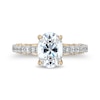 Enchanted Star Belle 2.30 CT. T.W. Oval Certified Lab-Created Diamond Engagement Ring in 14K Two-Tone Gold (F/VS2)