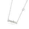 Thumbnail Image 1 of Lowercase "grandma" with Heart Necklace in 10K White Gold